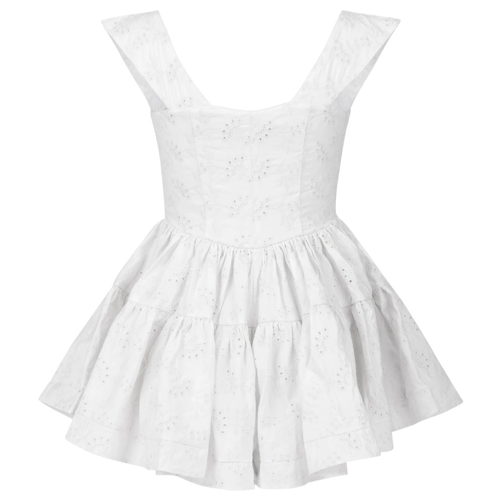 THE ELISABETH ROMPER DRESS -
WHITE EYELET - Picture 5 of 7